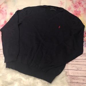 Dark Navy Raulph Lauren V Neck Sweater